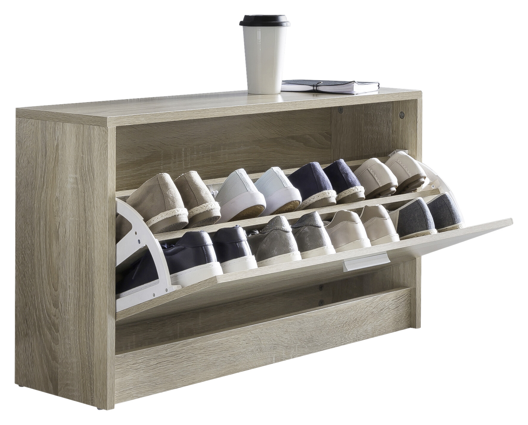 Schuhbank Eiche Sonoma Nachbildung B/H/T: ca. 80x47x24 cm