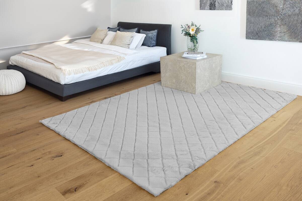 Padiro Hochflorteppich Imala 125 grau B/H/L: ca. 160x3x230 cm