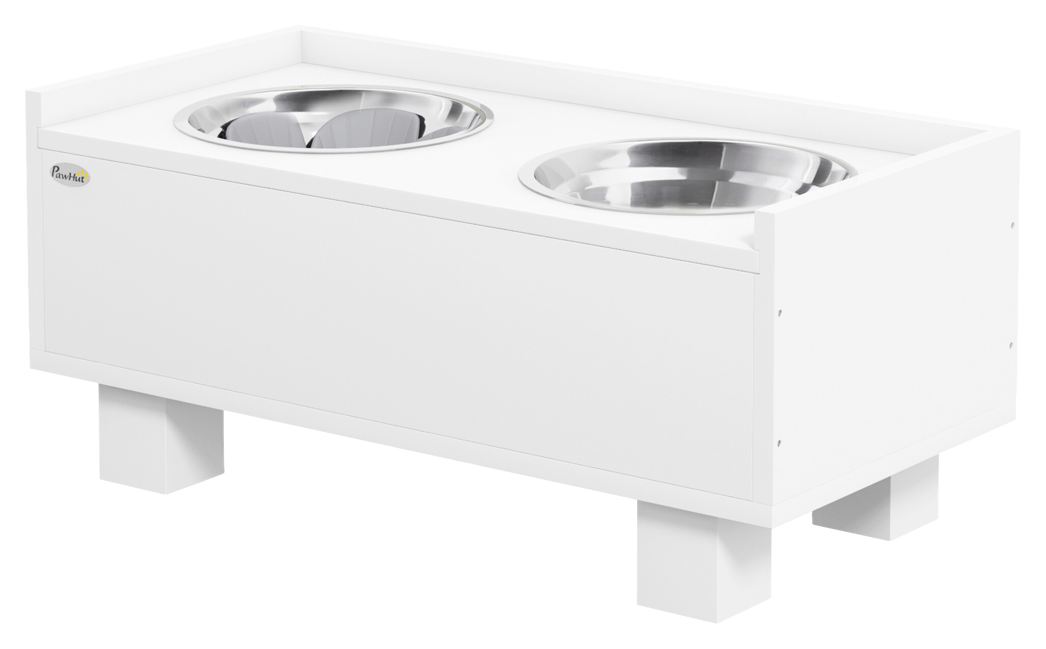 PawHut Hundenapf weiß MDF B/H/L: ca. 24x22x50 cm