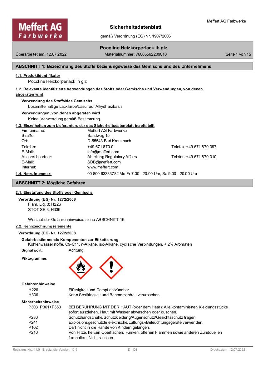 POCOline Heizkörperlack weiß hochglänzend ca. 0,25 l
