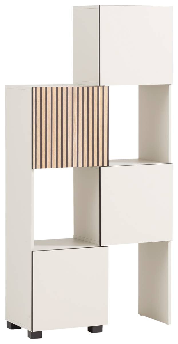 Regal Alexa creme beige B/H/T: ca. 76x165,1x33,1 cm