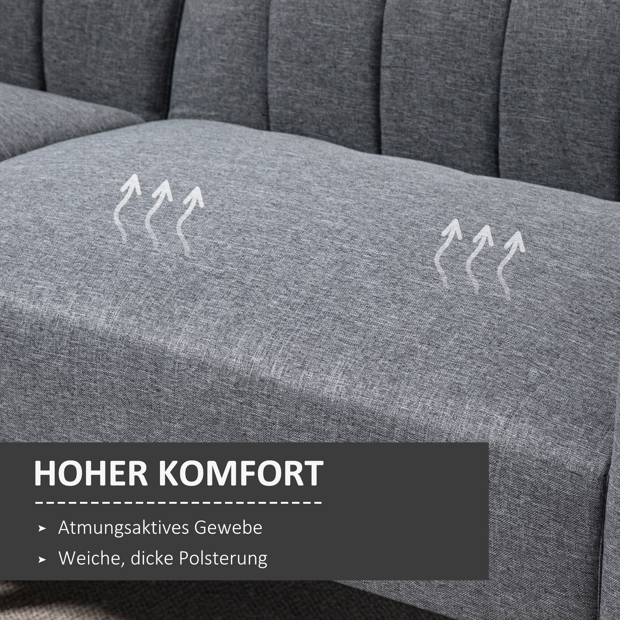 HOMCOM Schlafsofa 839-214GY grau B/H/T: ca. 173x73x75 cm