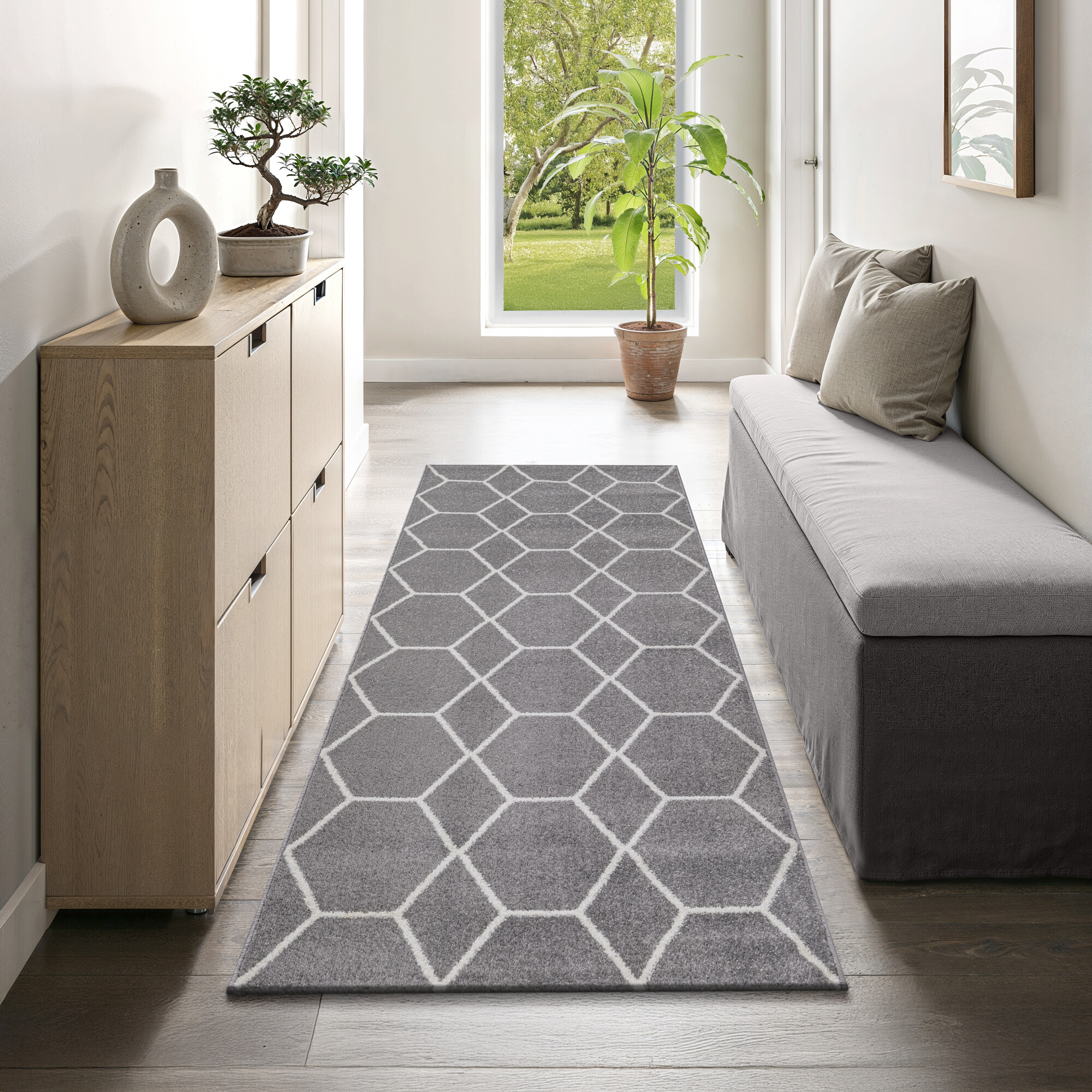 Sanat Teppich Trellis grau B/L: ca. 80x200 cm Sanat Teppich Trellis grau B/L: ca. 80x200 cm