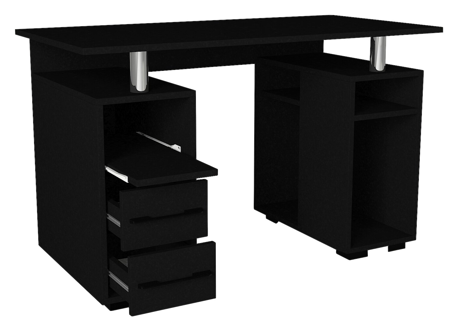 Schreibtisch Bello schwarz B/H/T: ca. 120x74x60 cm