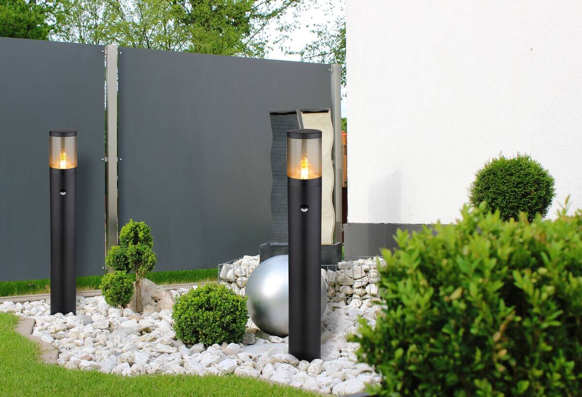 Außenleuchte schwarz H/D: ca. 80x14 cm