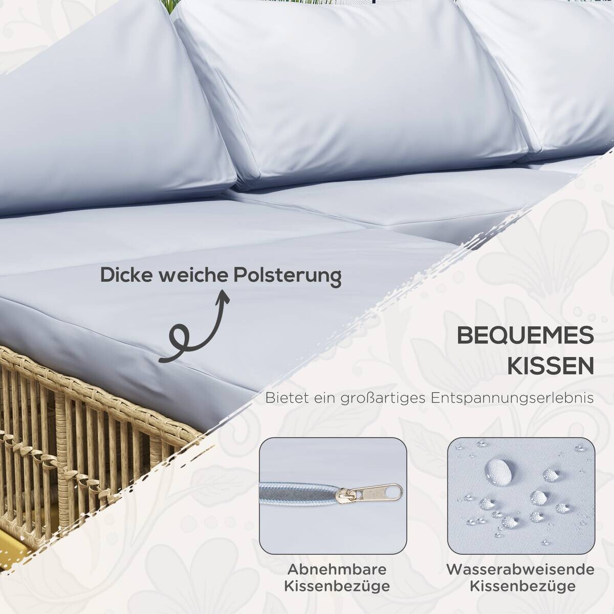 Outsunny Sitzgruppe grau Polyester B/H/L: ca. 73x73x73 cm