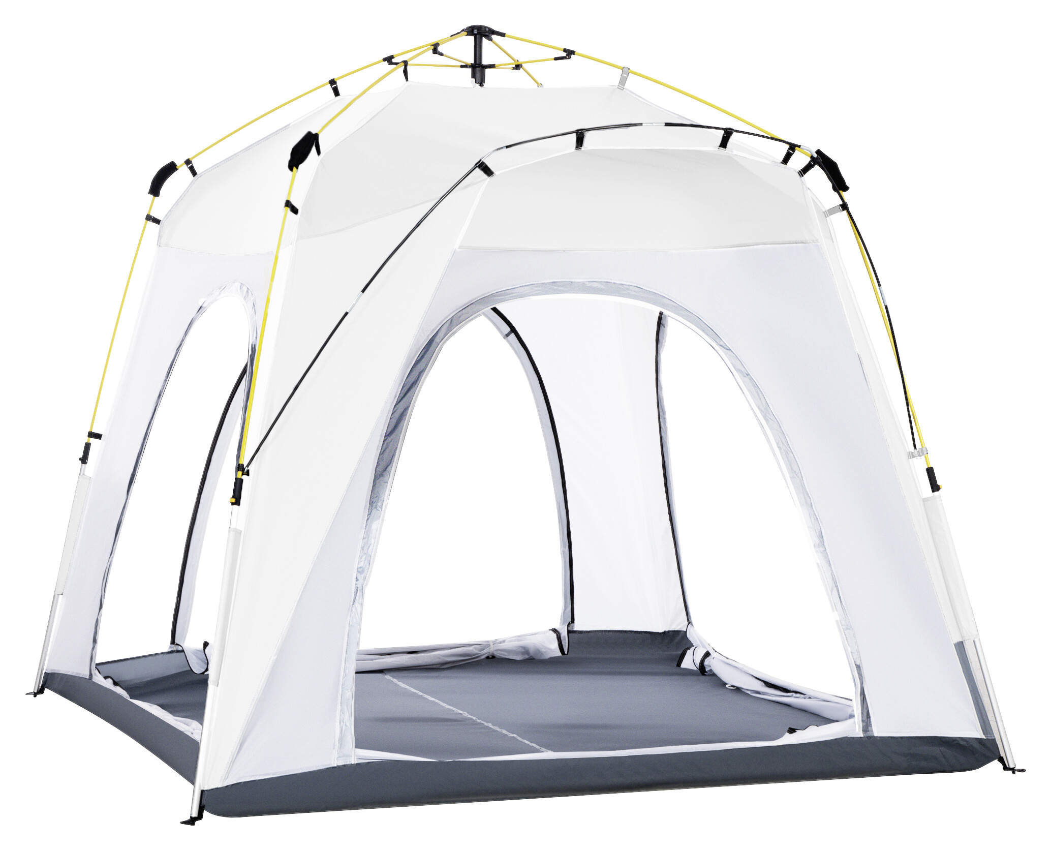 Outsunny Campingzelt hellgrau Aluminium B/H/L: ca. 240x199x240 cm