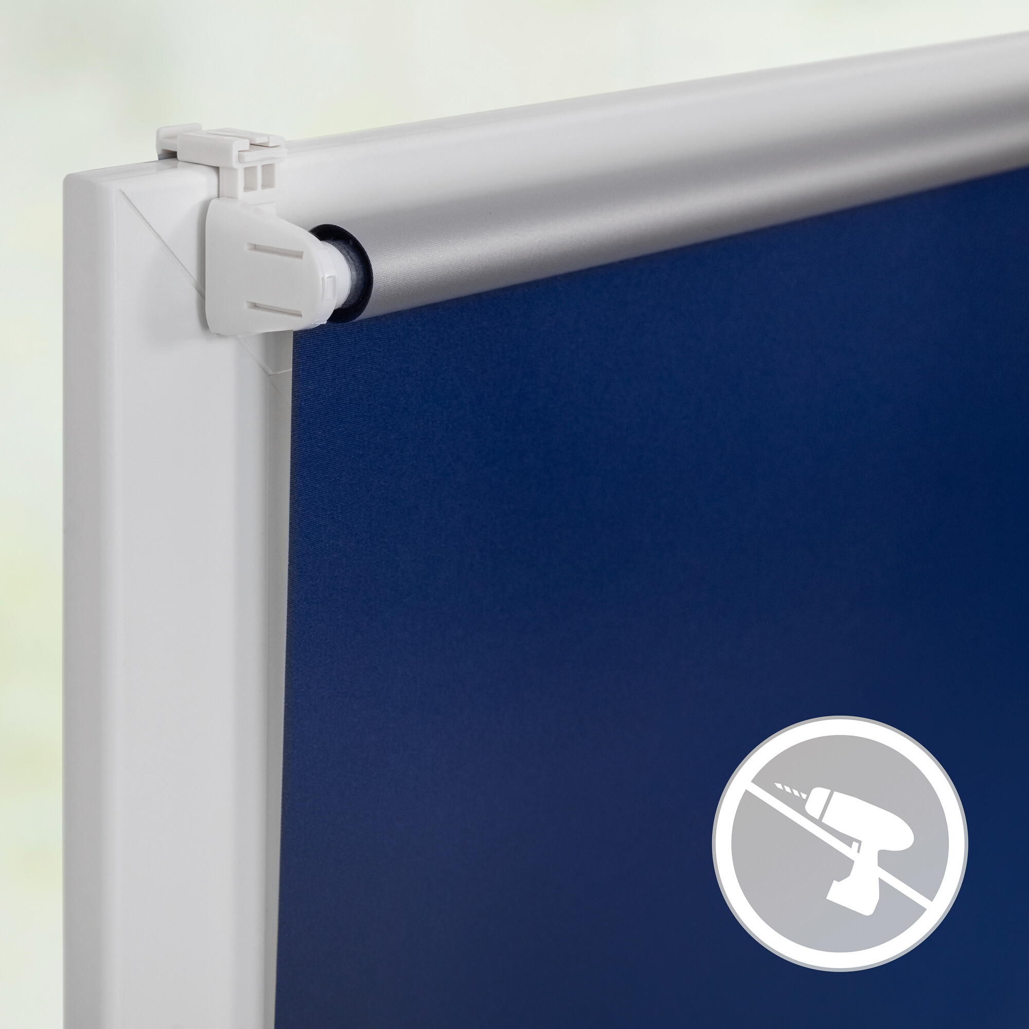 LICHTBLICK Thermo Klebe-/Klemmrollo Verdunklungsqualität blau B/L: ca. 80x150 cm