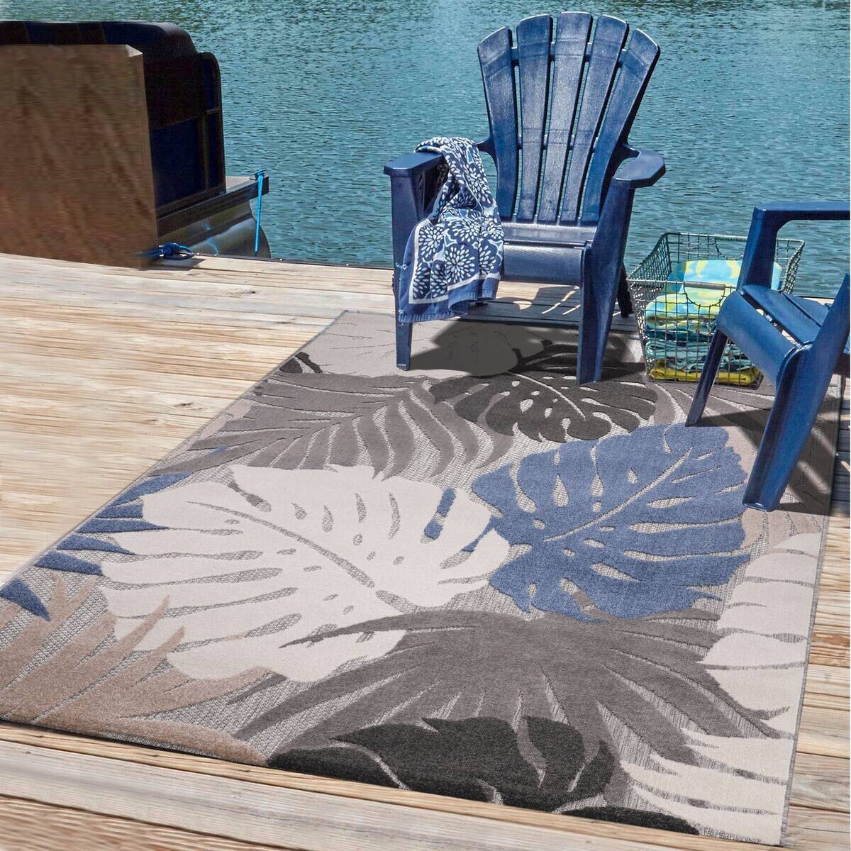 Sanat Outdoorteppich FLORAL beige B/L: ca. 200x290 cm