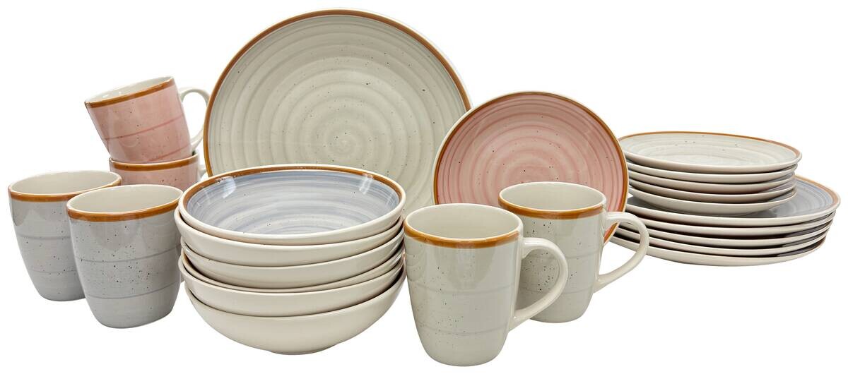 Kevoli home Kombiservice grau Steingut 1 tlg.