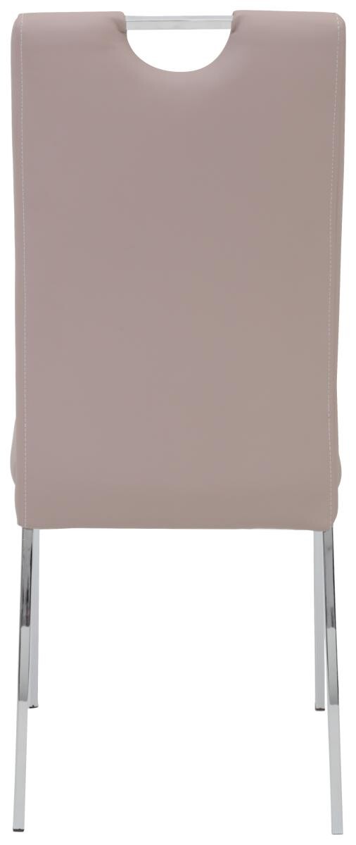 Stuhl Andrea 2er Set Cappuccino Kunstleder Metall B/H/T: ca. 43x100x64 cm