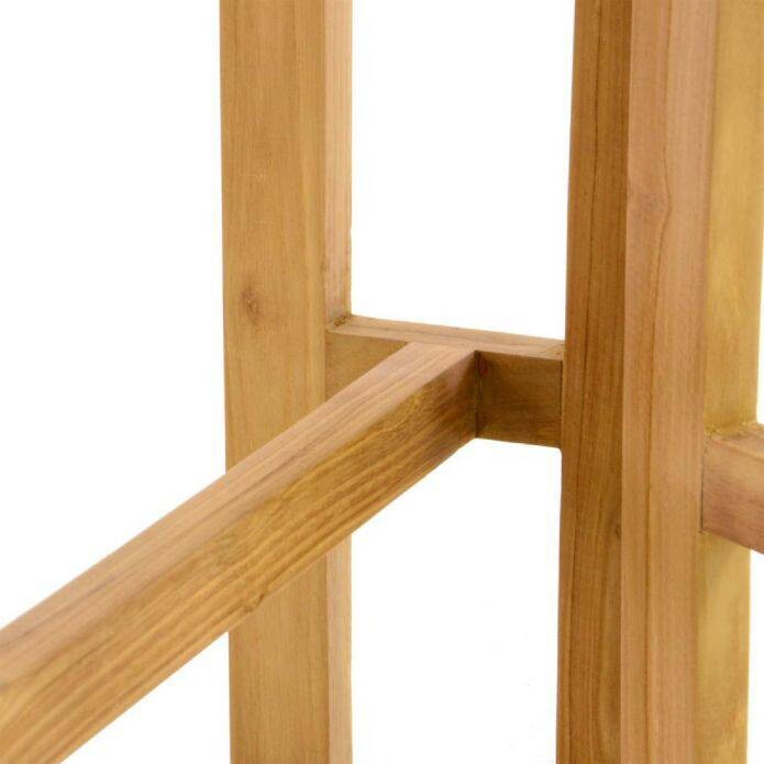 VCM Balkontisch braun Teakholz B/H/L: ca. 65x75x130 cm