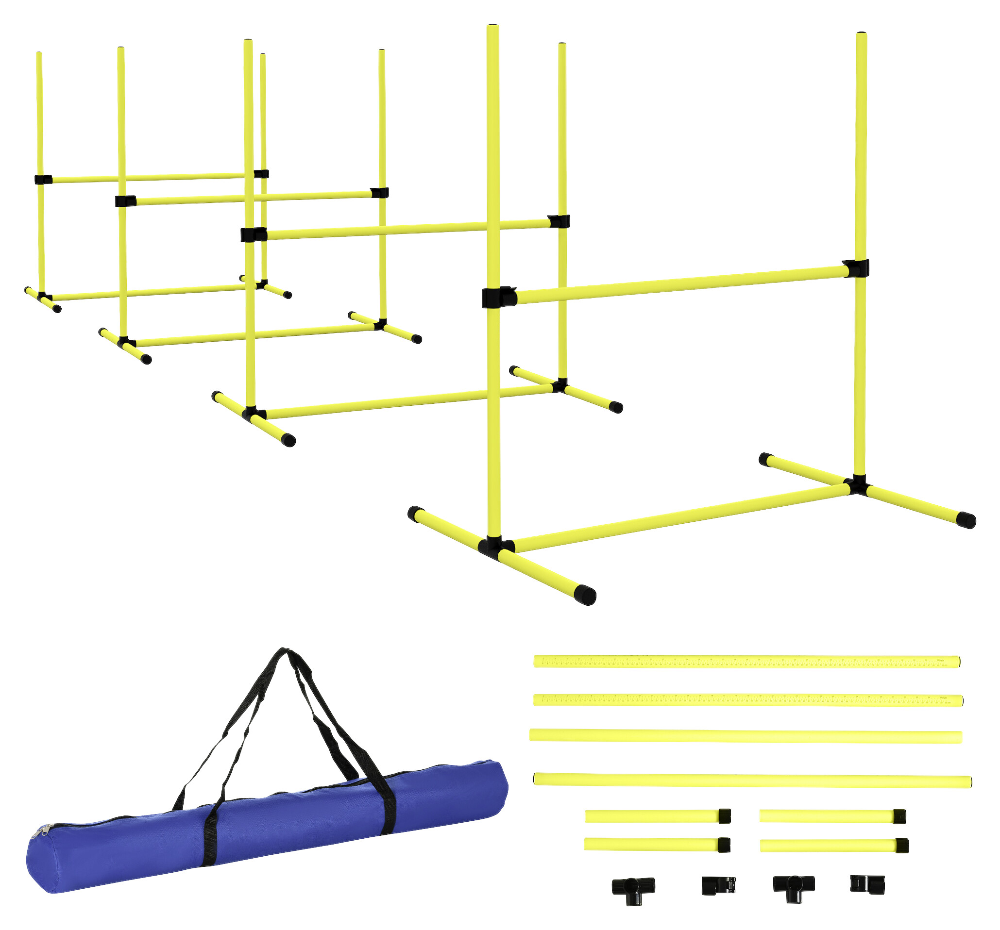 PawHut Hunde-Agility-Set gelb Kunststoff B/H/L: ca. 65x94x99 cm