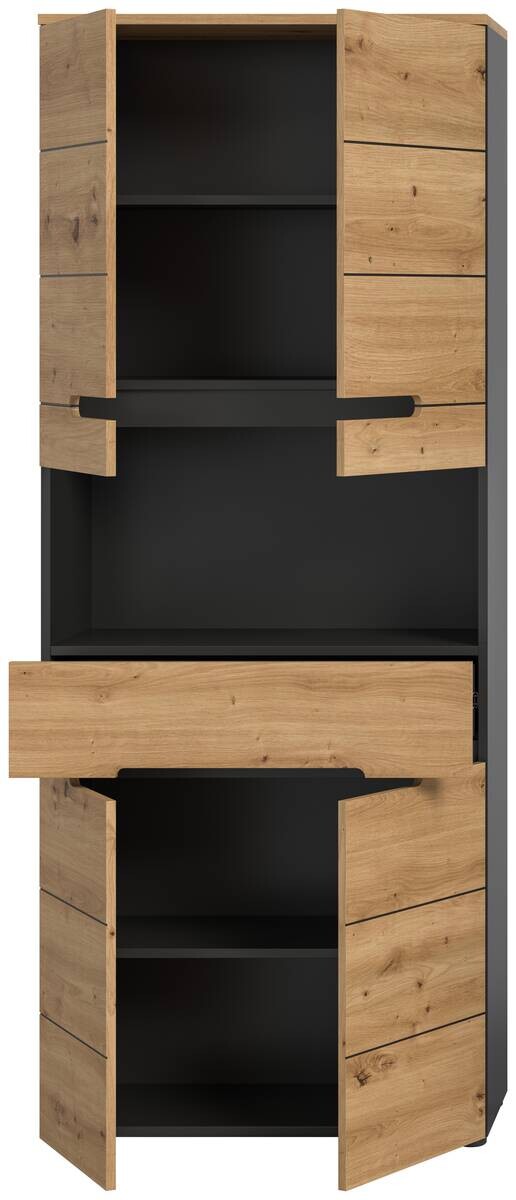 Hochschrank Canu Basalt Eiche Artisan Nachbildung B/H/T: ca. 76x193x34 cm