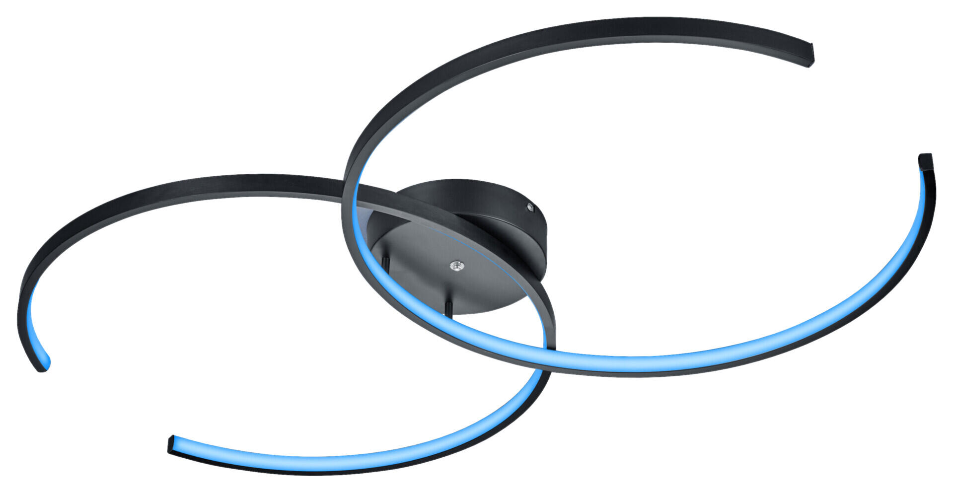 TRIO Deckenleuchte Citizen schwarz Metall B/H/T: ca. 94x8x55 cm 2 Brennstellen