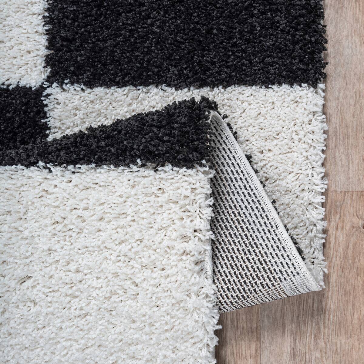 Sanat Hochflorteppich MILANO schwarz B/L: ca. 200x290 cm