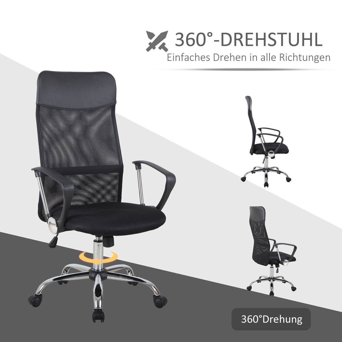 Drehstuhl A2-0093 schwarz