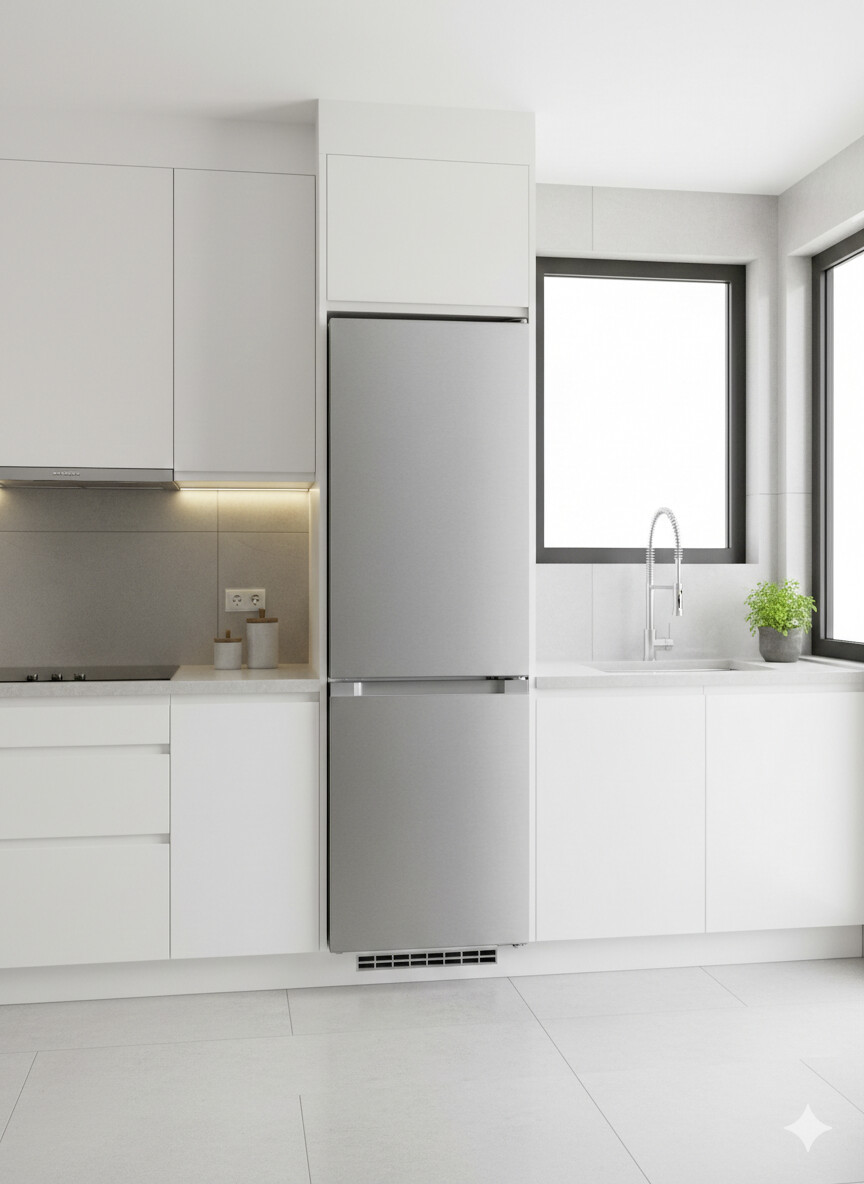 POCOline Kühl-/Gefrierkombination KGK150-173EIXNF Inox B/H/T: ca. 47x150x56,6 cm