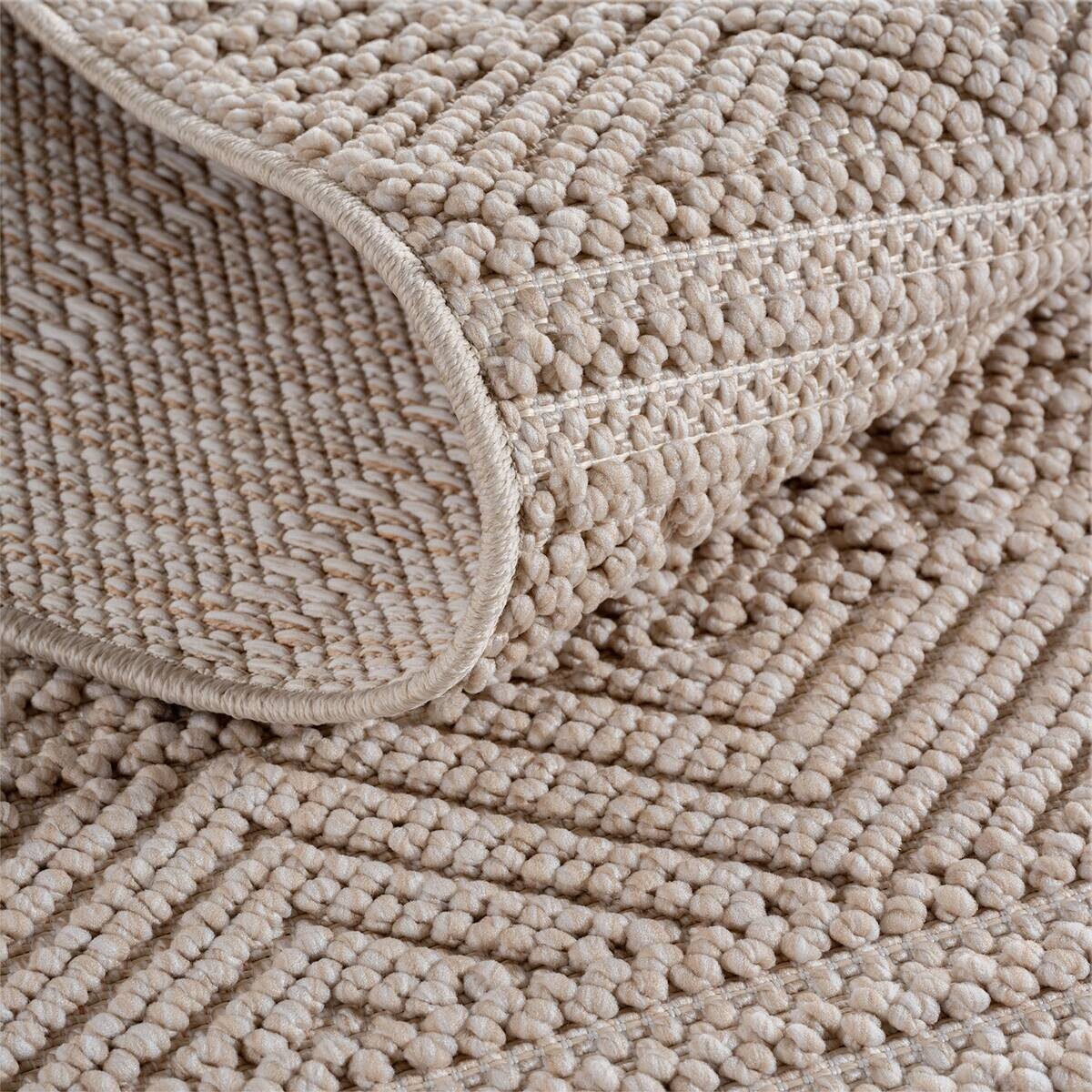 Ayyildiz Kurzflorteppich HELIX beige B/H/L: ca. 60x0,7x110 cm