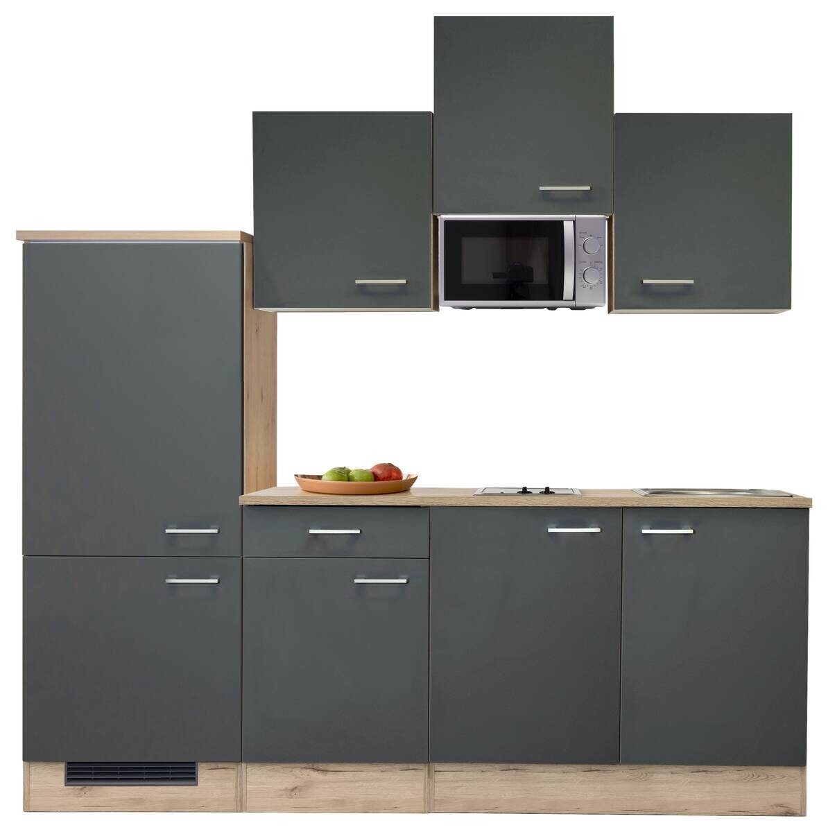 Flex-Well Küchenblock Morena Basalt matt B/H/T: ca. 210x226x60 cm