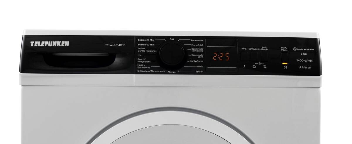 TELEFUNKEN Waschmaschine TF-WM-5141T1B weiß B/H/T: ca. 60x85x53 cm ca. 8 kg
