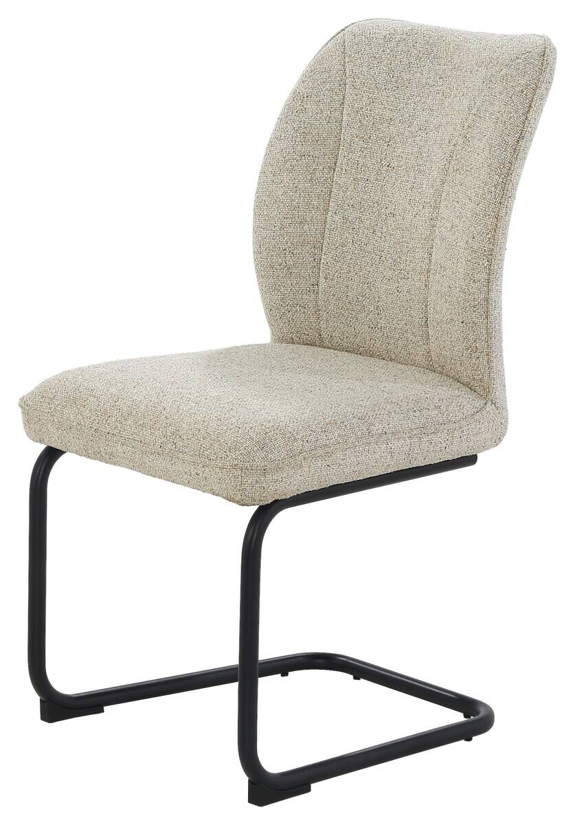 Schwingstuhl beige Webstoff B/H/T: ca. 51x95x66 cm