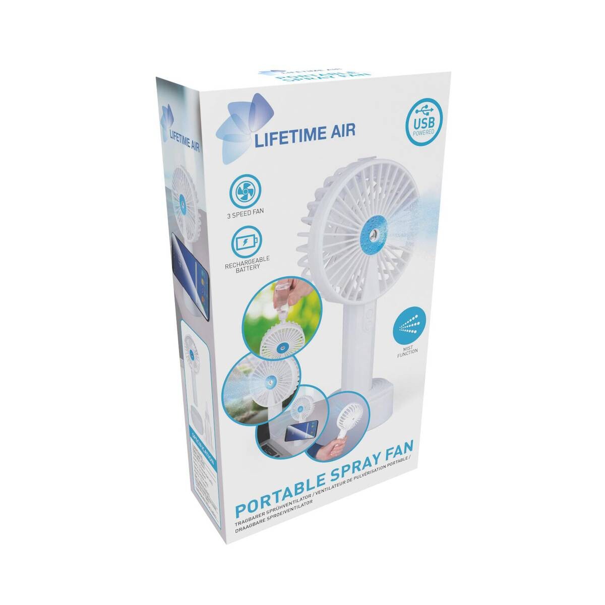 Tischventilator 871125247490 weiß Kunststoff B/H/T: ca. 104x220x41 cm