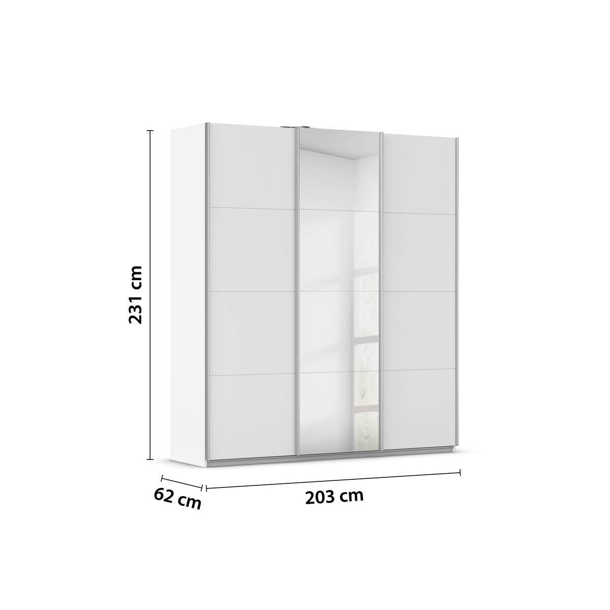 Kleiderschrank Kulmbach Alpinweiß B/H/T: ca. 203x229x62 cm