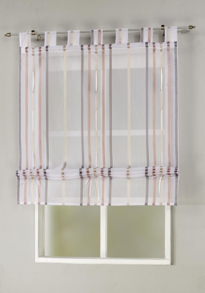 POCOline Bändchenrollo Nicole rosé B/L: ca. 100x135 cm