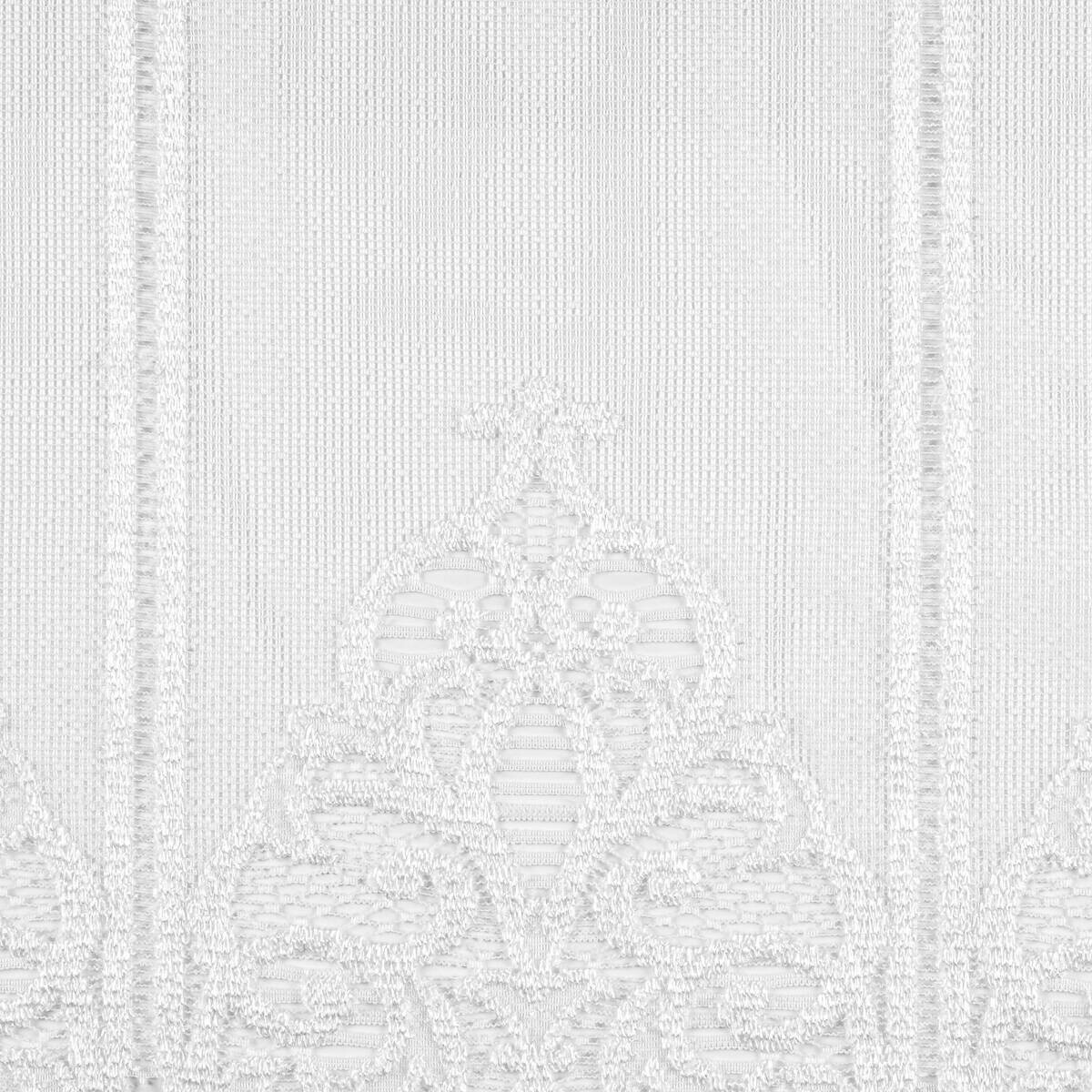 Scheibengardinen-Meterware Broché Ornament weiß H: ca. 90 cm