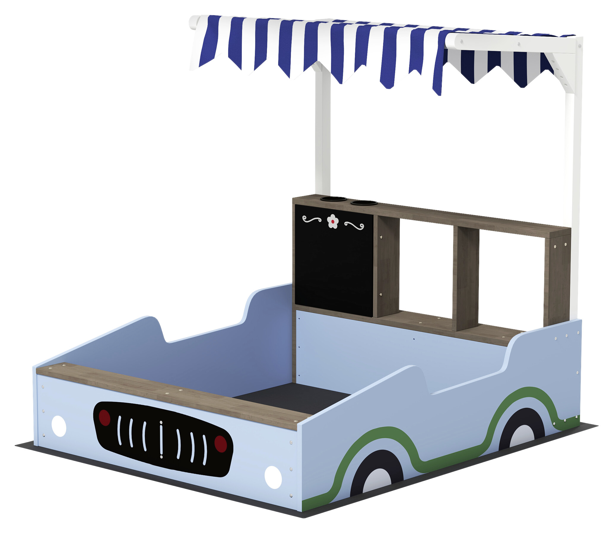 AIYAPLAY Sandkasten blau B/H/L: ca. 90x104x108 cm