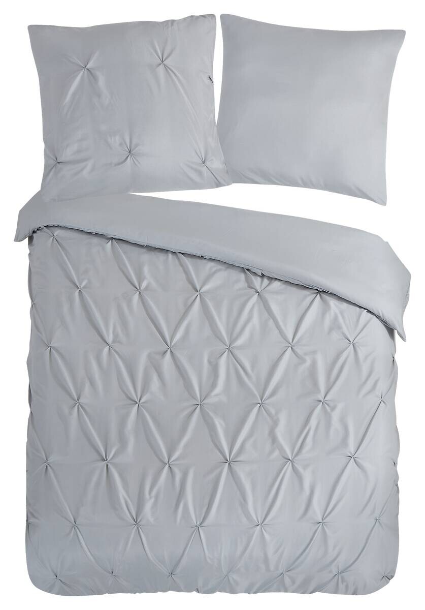 Microfaser Bettwäsche Elegance silber Polyester B/L: ca. 155x220 cm