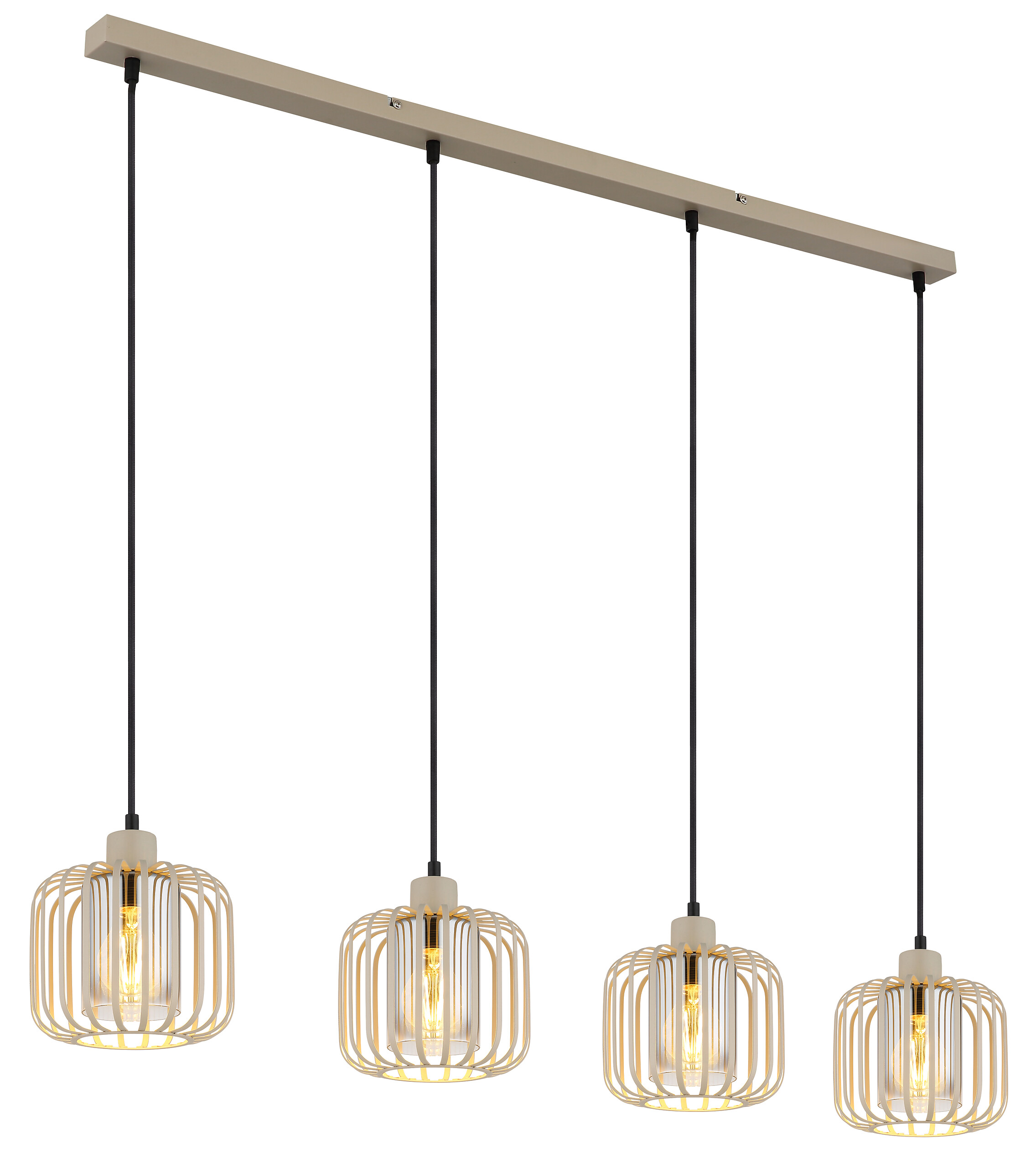 GLOBO Pendelleuchte Metall B/H/T/L: ca. 18x120x108x108 cm E27 4 Brennstellen