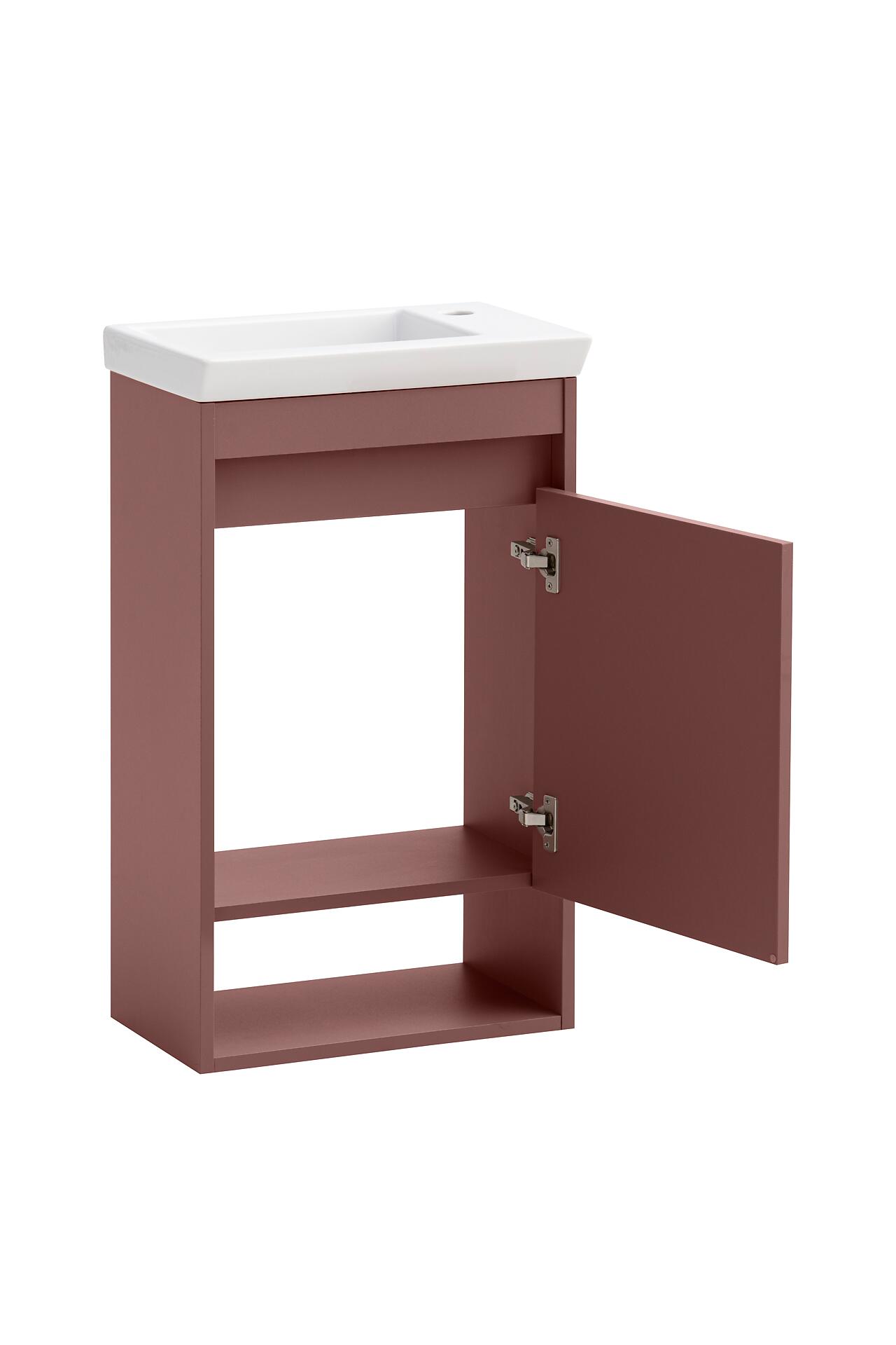Badezimmer-Set Avio mauve B/H/T: ca. 45,5x80x27,5 cm Badezimmer-Set Avio mauve B/H/T: ca. 45,5x80x27,5 cm
