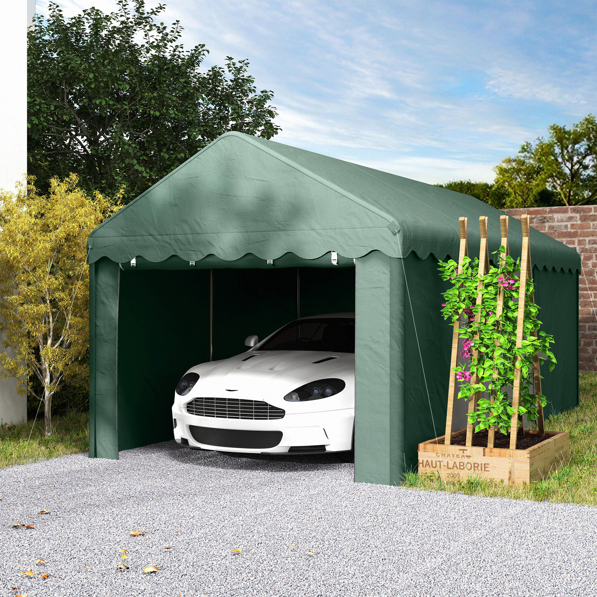 Outsunny Carport B/H/L: ca. 300x280x594 cm