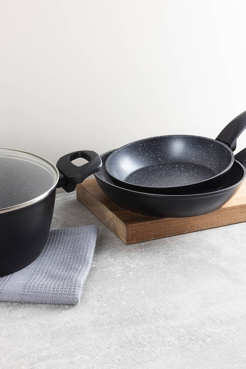 SAN IGNACIO Kochgeschirrset Tormes schwarz Aluminium 4 tlg.