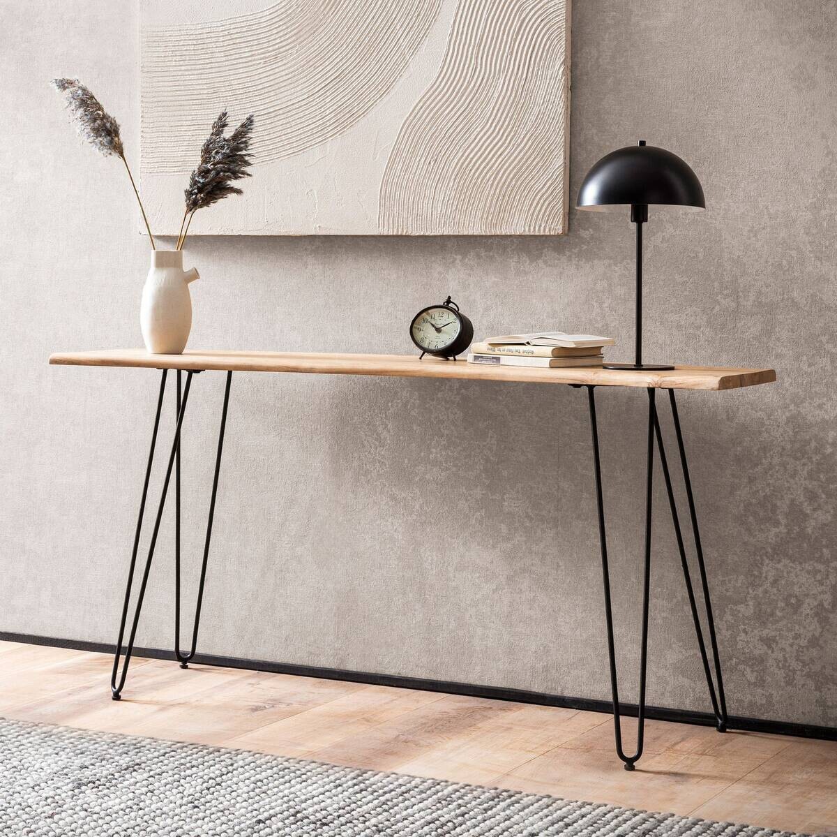 Konsolentisch braun Akazie B/H/T: ca. 150x75x36 cm