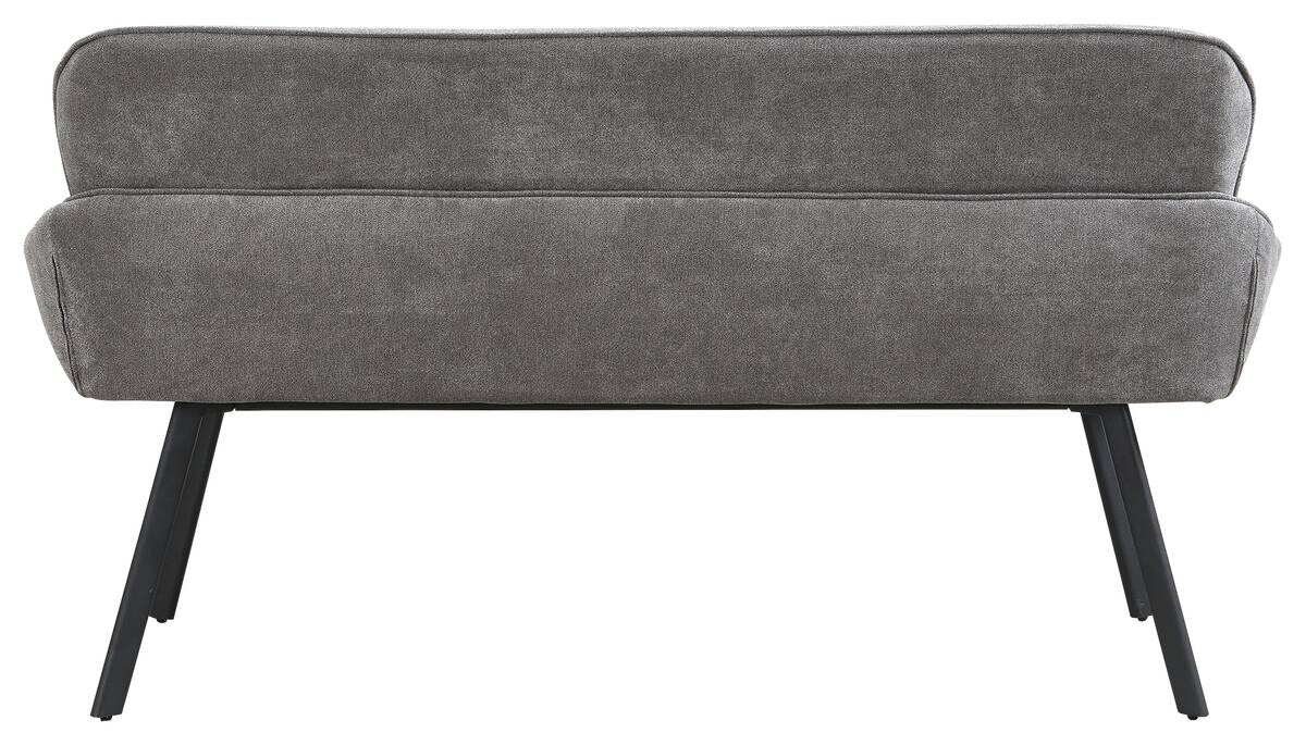 Sitzbank RICO schwarz grau Stoff Metall B/H/T: ca. 140x90x62 cm