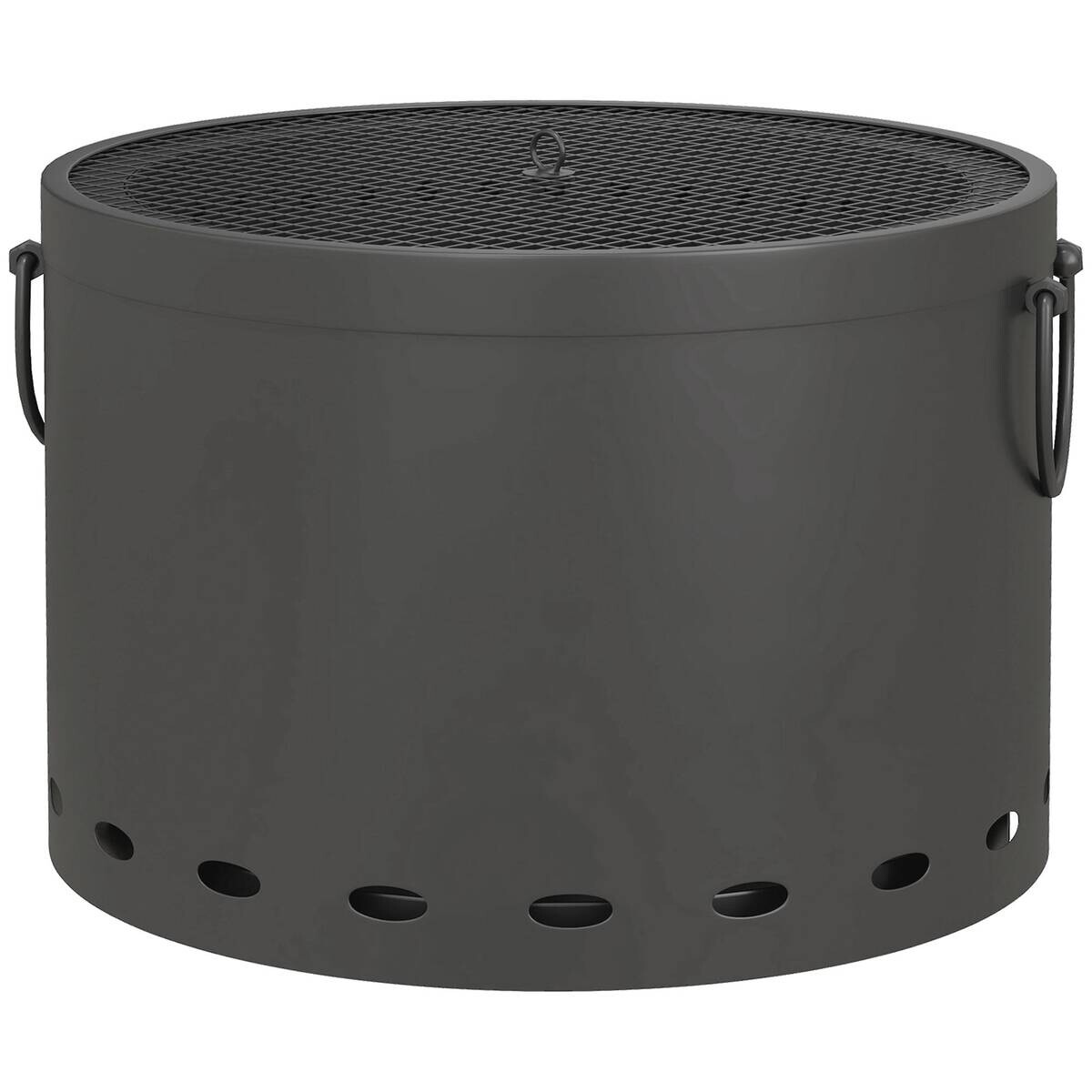 Outsunny Feuerschale dunkelgrau Polypropylen B/H/L: ca. 38x38x27 cm