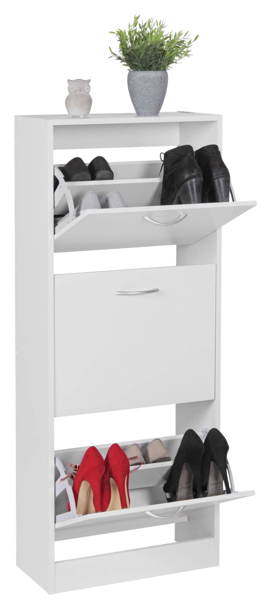 Schuhschrank weiß B/H/T: ca. 50x125x24 cm