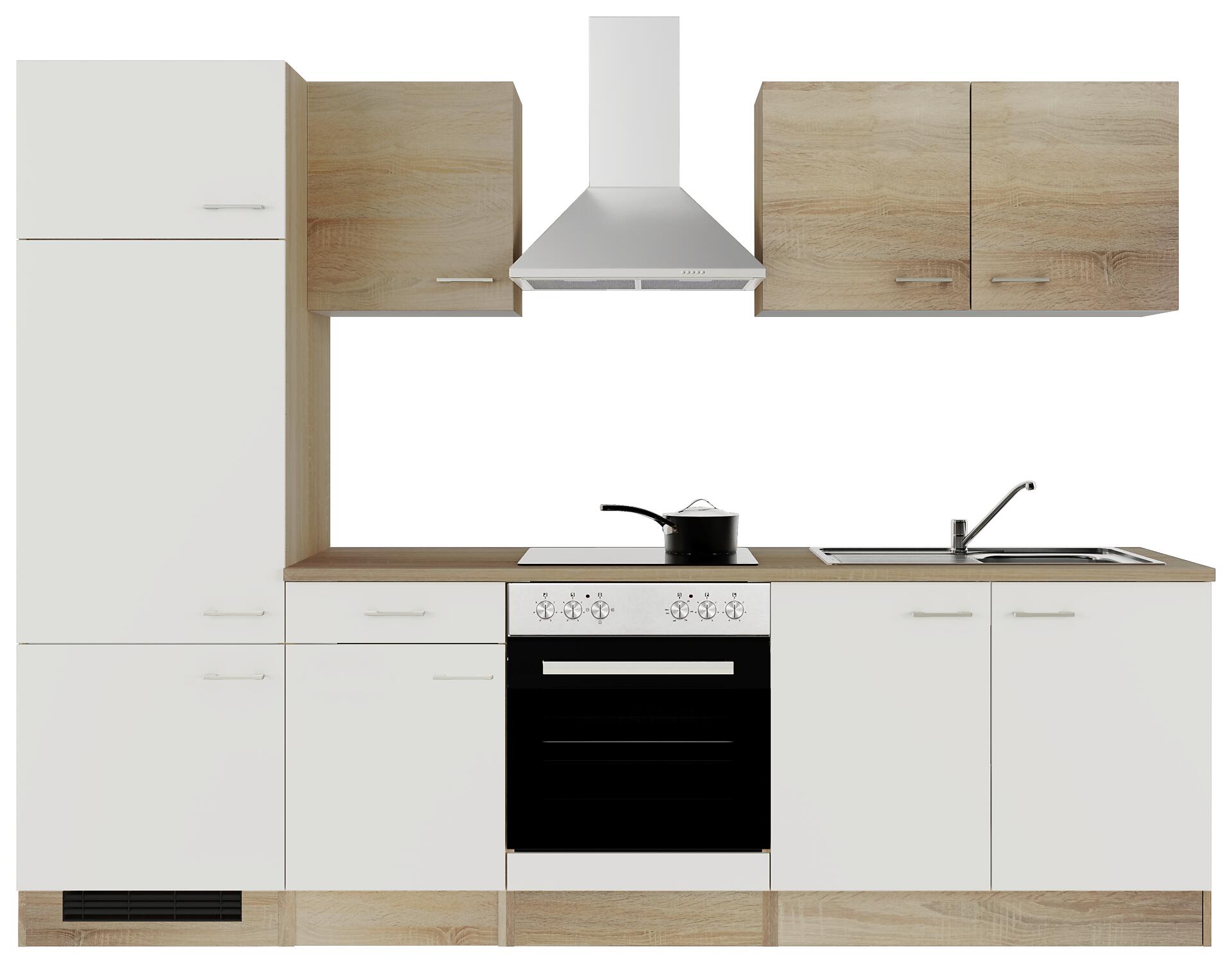 Küchenblock Samoa weiß B/H/T: ca. 270x200x60 cm