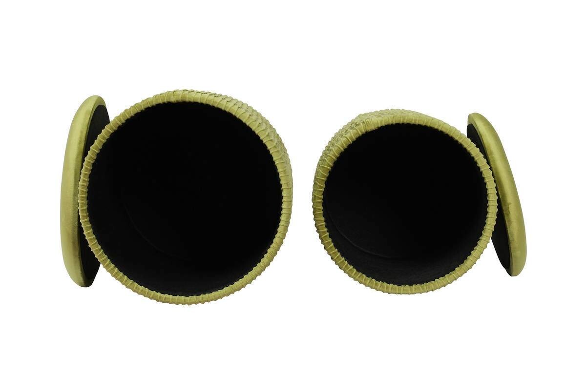 360 Living Hocker Milas 100 2er-Set Pistazie H/D: ca. 44x36 cm