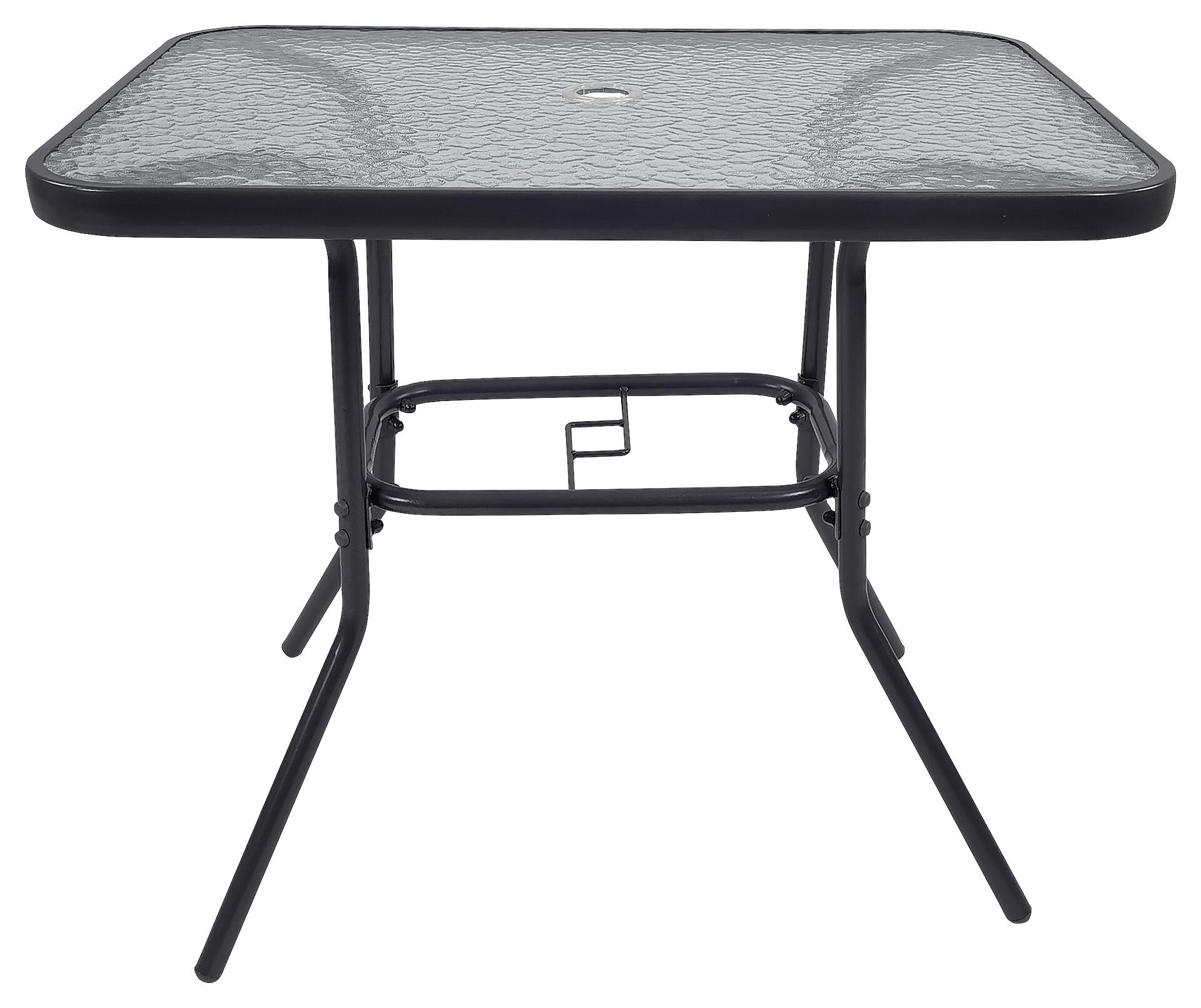 VCM Gartentisch anthrazit Metall B/H/T: ca. 80x70x55 cm