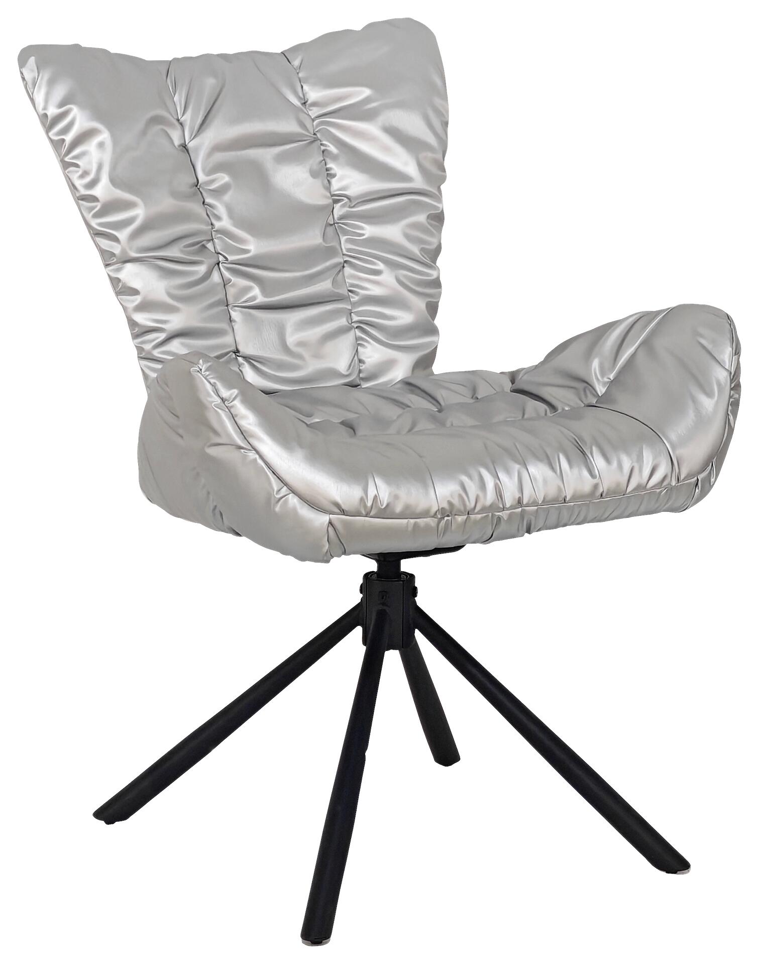 Drehstuhl Brest silber Kunstleder Nylon B/T: ca. 67x65 cm