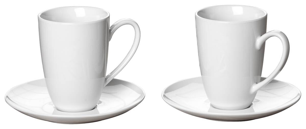 Ritzenhoff & Breker Latte Macchiato-Set 4tlg. Bianco weiß Porzellan 4 tlg.