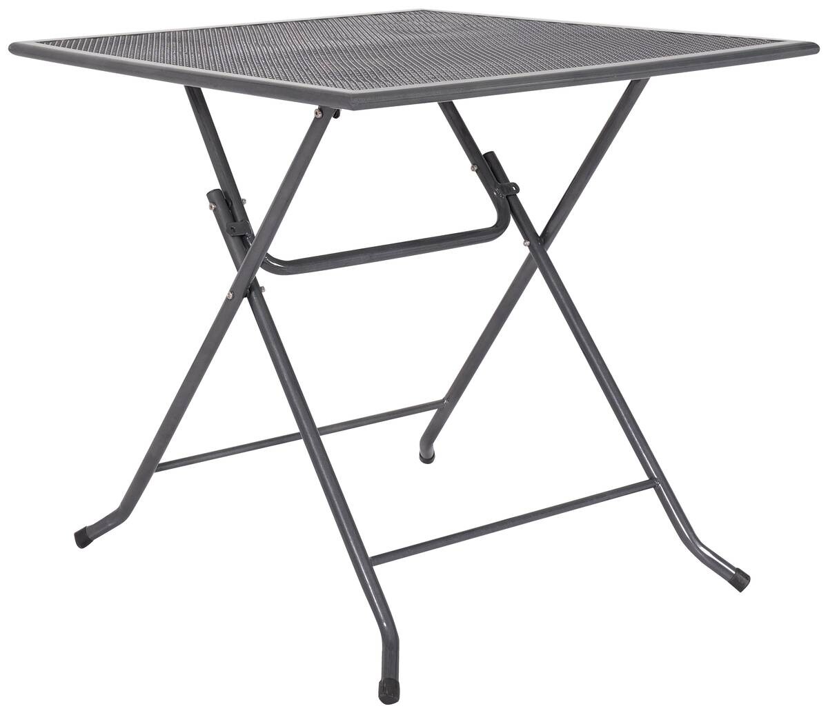 Klapptisch Pia grau Metall B/H/L: ca. 80x74x80 cm