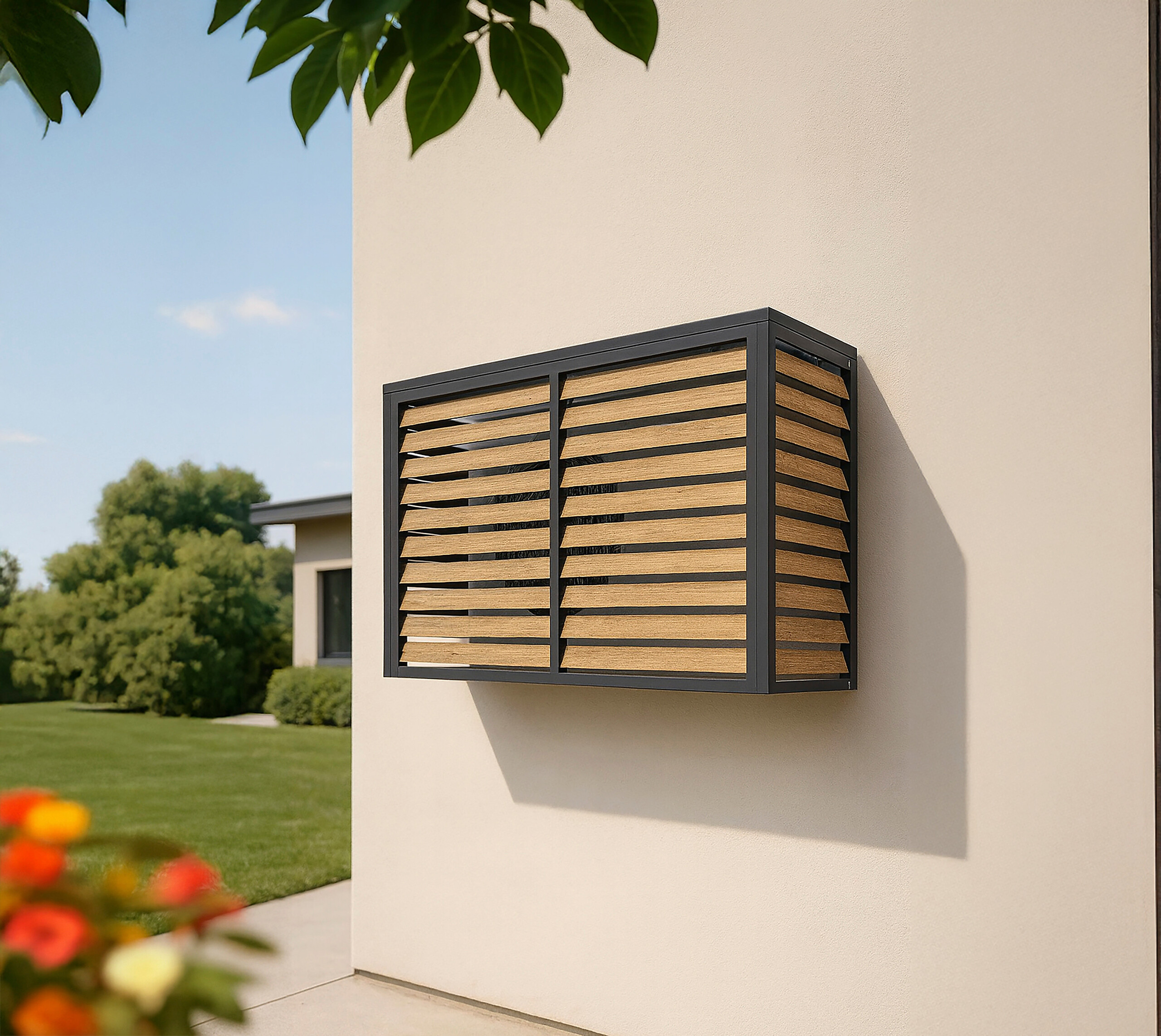 Westmann Verkleidung Wärmepumpe Boxa Holzoptik B/H/L: ca. 140x97x56 cm