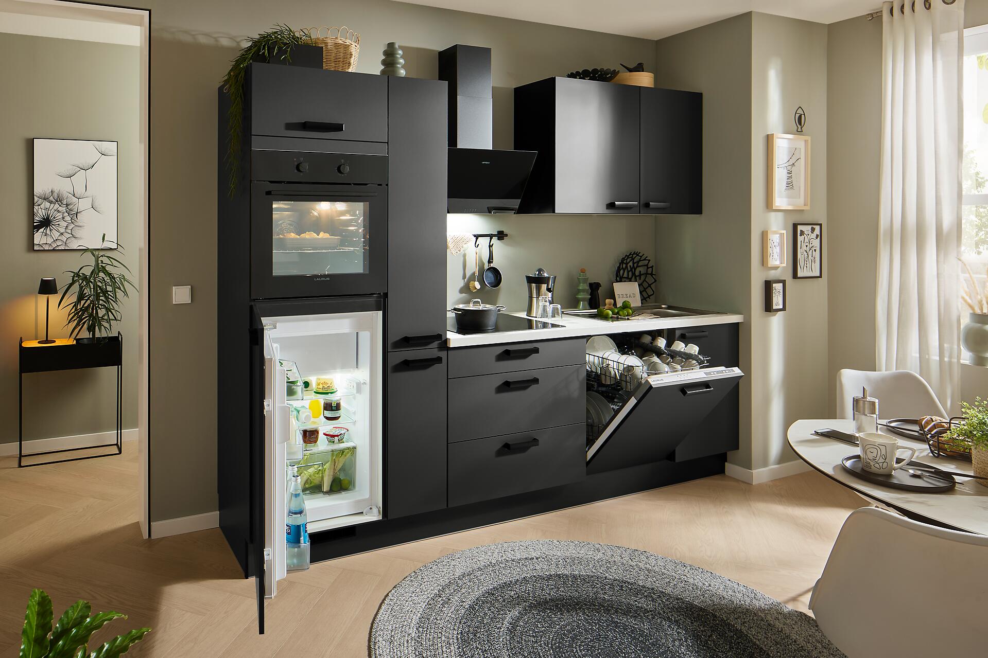 pino Küchenblock PN210 Graphit supermatt B/H/T: ca. 280x220,6x60 cm