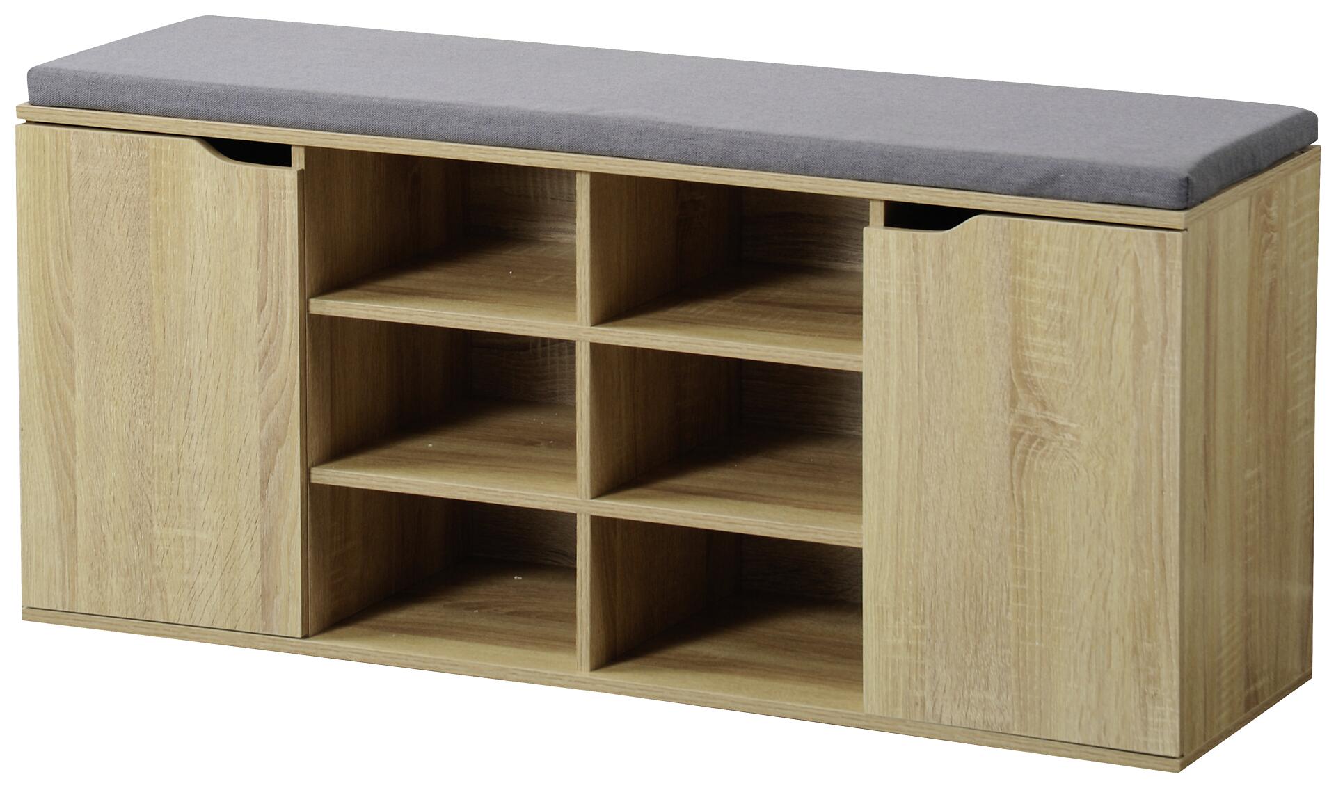 Kesper Schuhschrank mit Sitzkissen Eiche Spanplatte B/H/T: ca. 103x48x30,5 cm Kesper Schuhschrank mit Sitzkissen Eiche Spanplatte B/H/T: ca. 103x48x30,5 cm