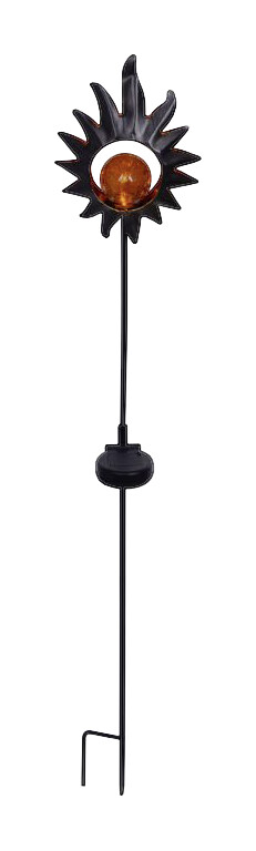 LED Solarspieß NV5227247 braun Glas B/H/T: ca. 19x93x19 cm